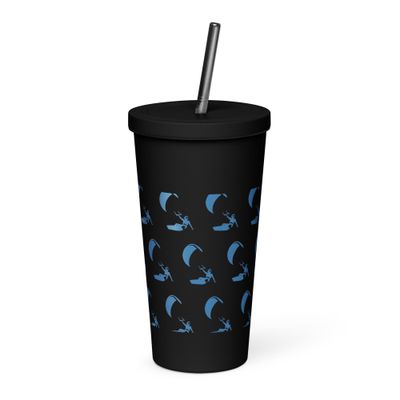 Kitesurfer Insulated Tumbler with a Straw