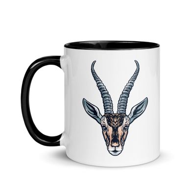 African Gazelle Portrait Mug with Color Interior