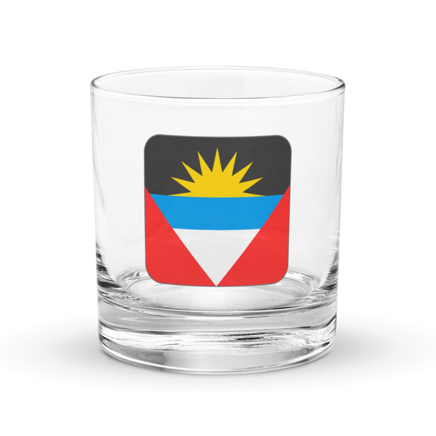 Antigua Flag Rocks Glass
