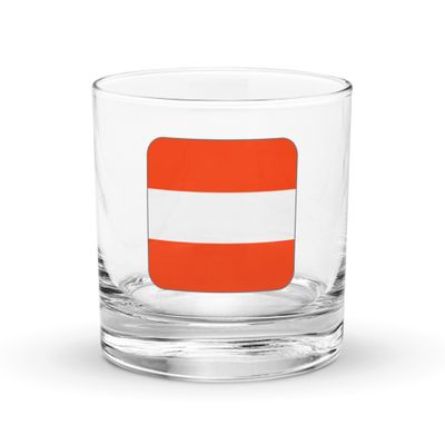 Austria Flag Rocks Glass