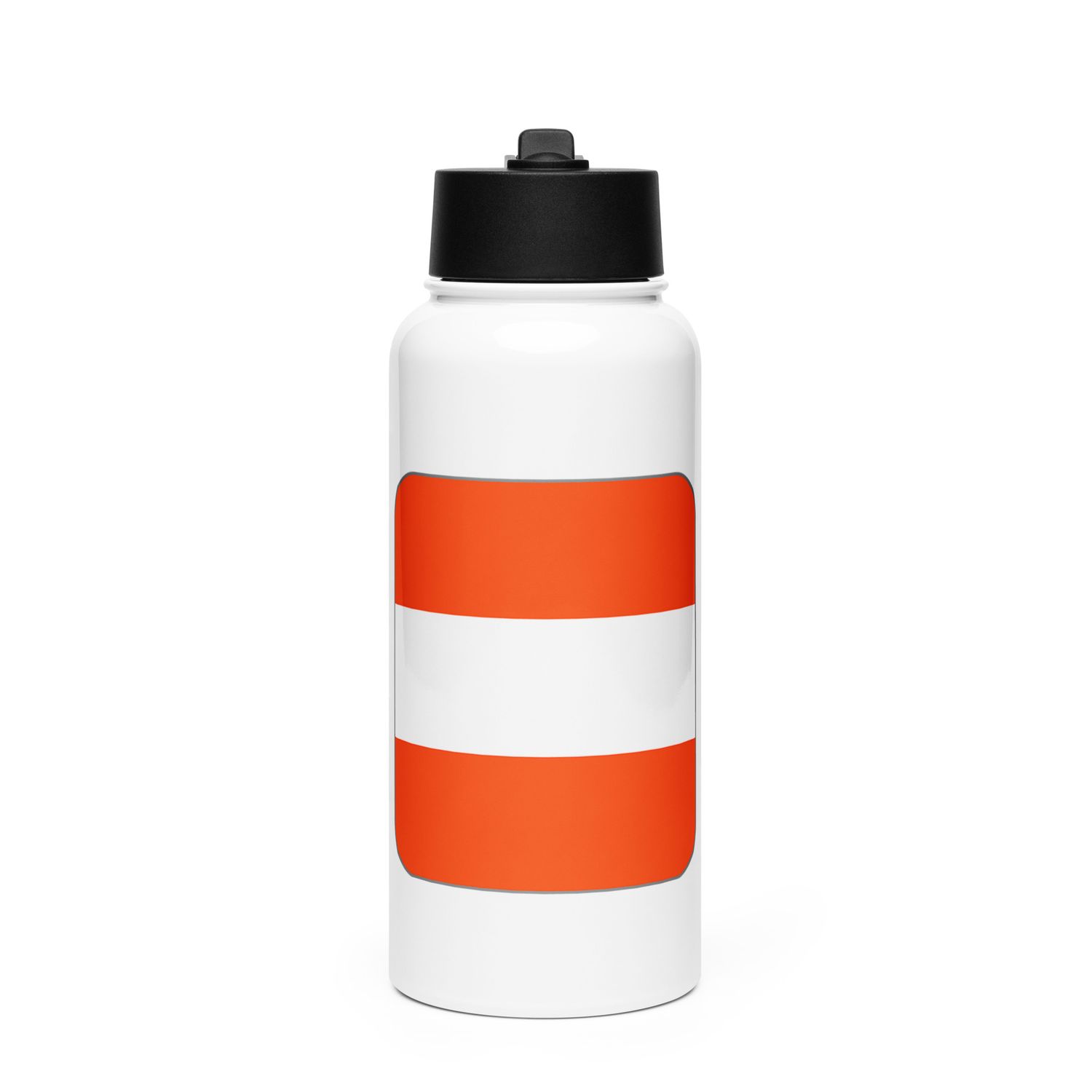 Austria Flag Stainless Steel Water Bottle with a Straw Lid