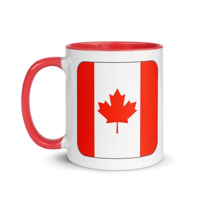 Canada Flag Mug with Color Inside