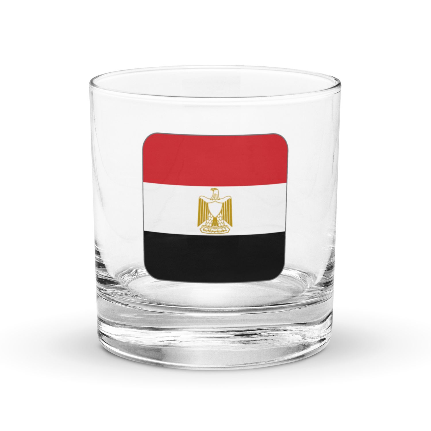 Egypt Flag Rocks Glass
