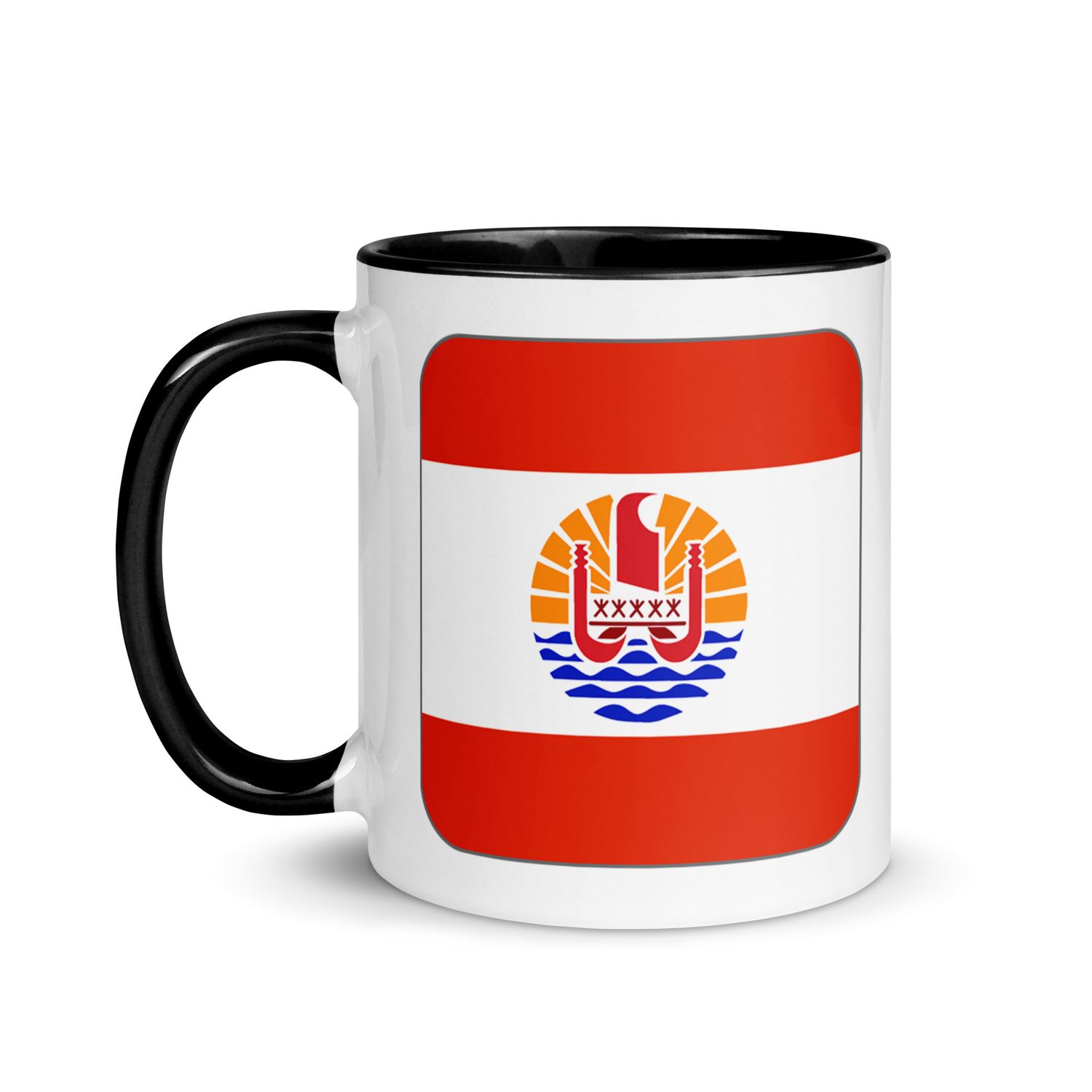 French Polynesia Flag Mug with Color Interior