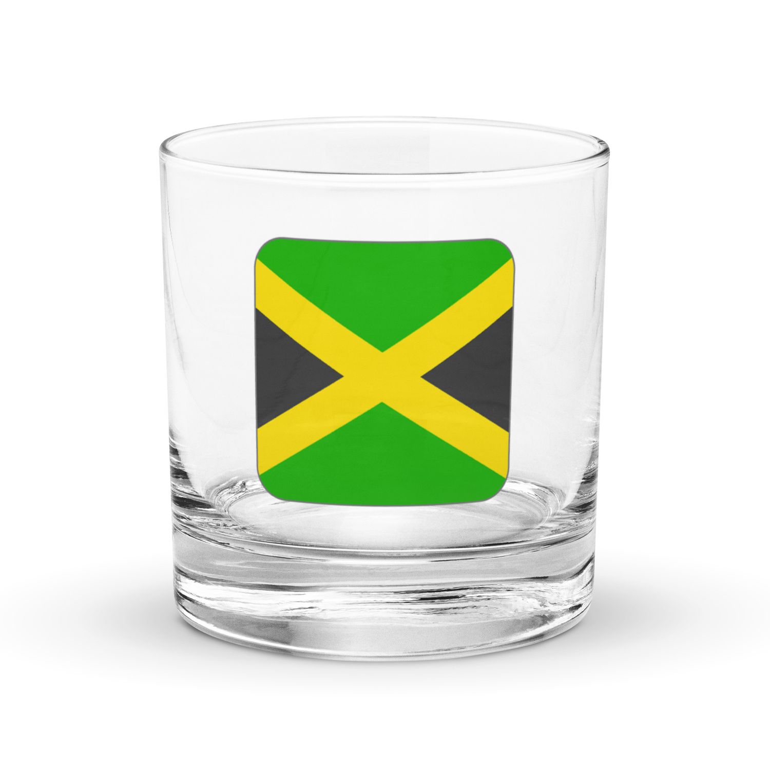 Jamaica Flag Rocks Glass