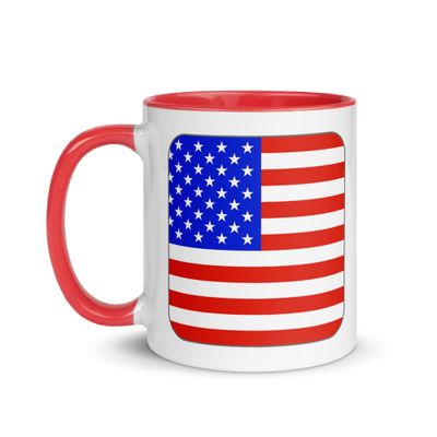 United States Flag Mug with Color Interior