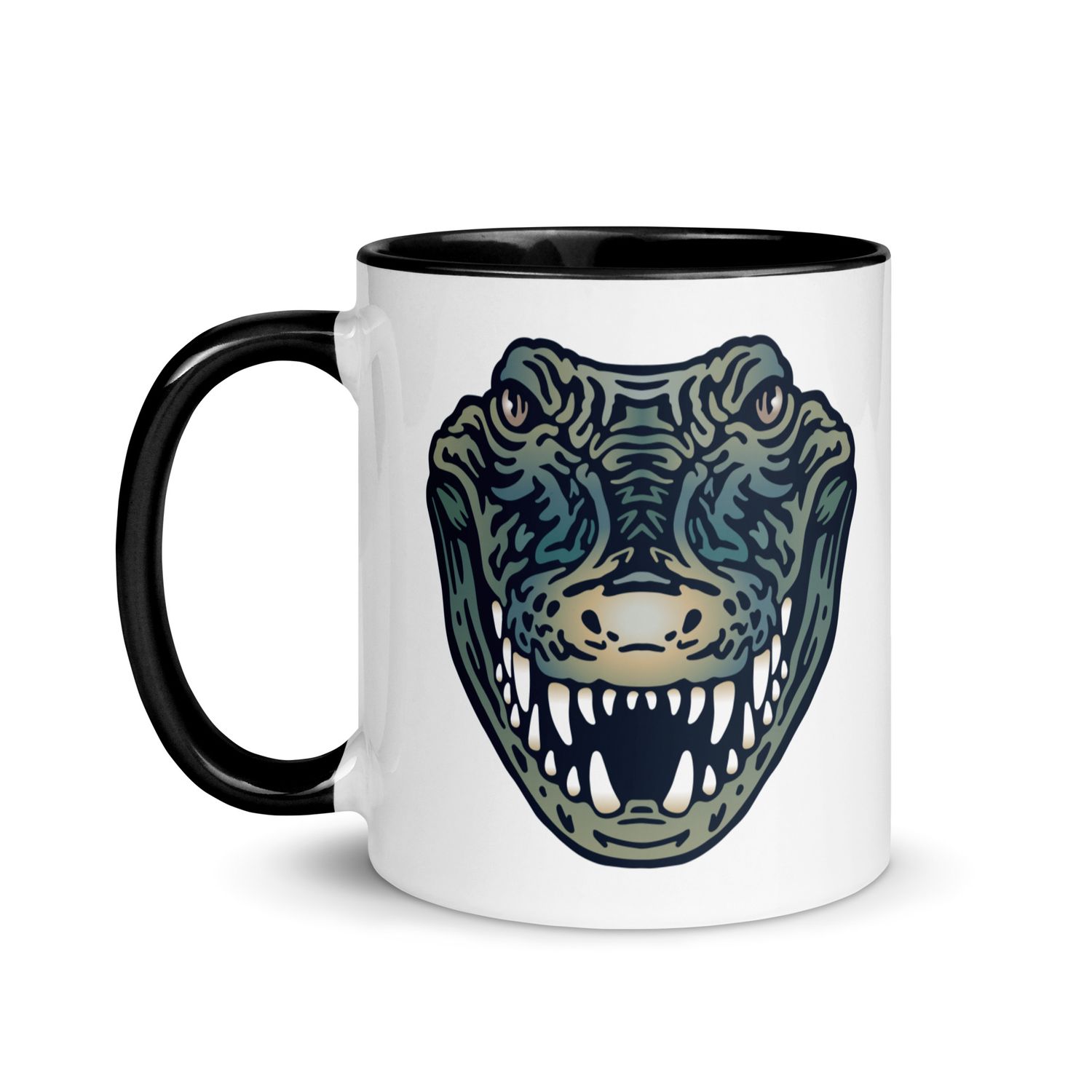 Australian Crocodile Portrait Mug with Color Interior