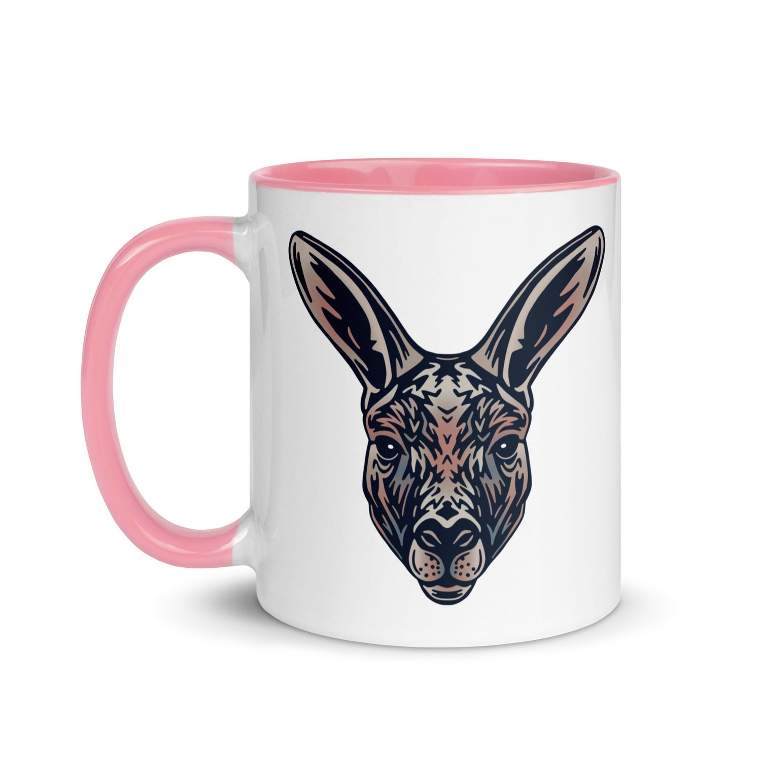 Australian Kangaroo Portrait Mug with Color Interior