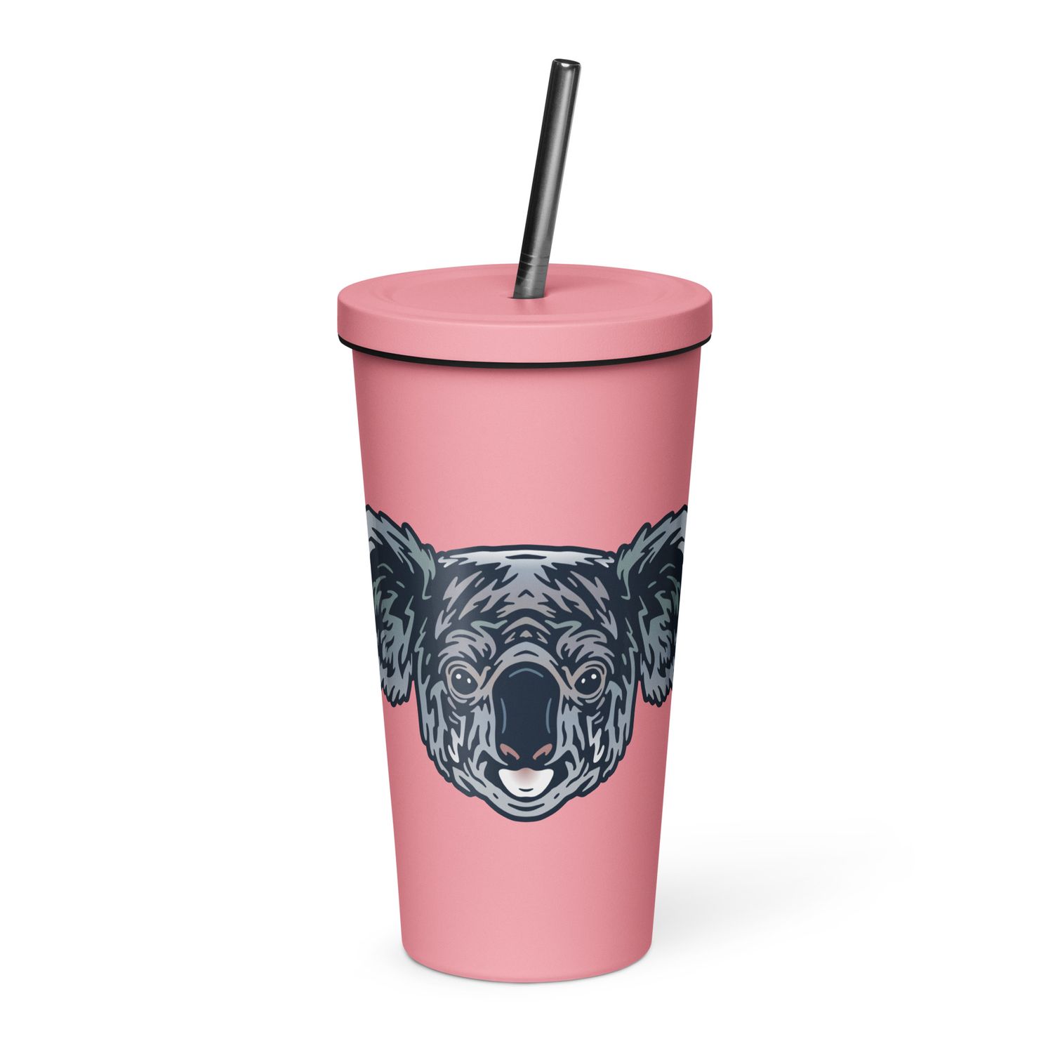 Australian Koala Portrait Insulated Tumbler with a Straw