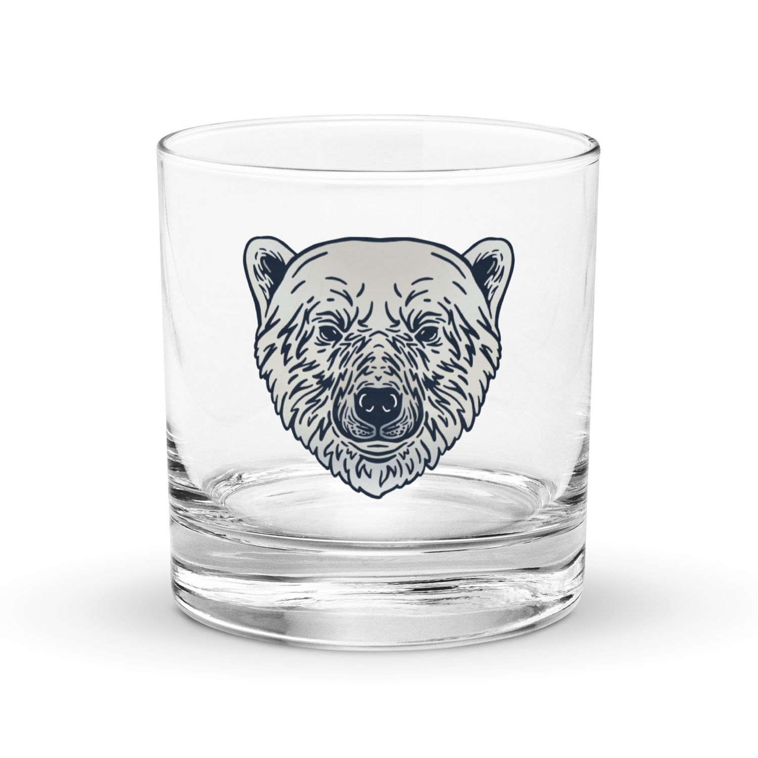 Endangered Polar Bear Portrait Rocks Glass