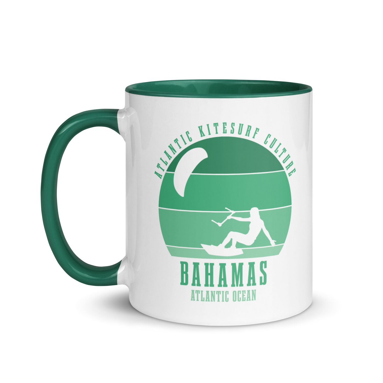 Bahamas Kitesurfing Atlantic Kitesurfer Girl Mug with Color Interior