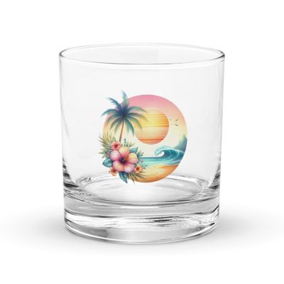 Summer Vacation Vibes (1) Rocks Glass