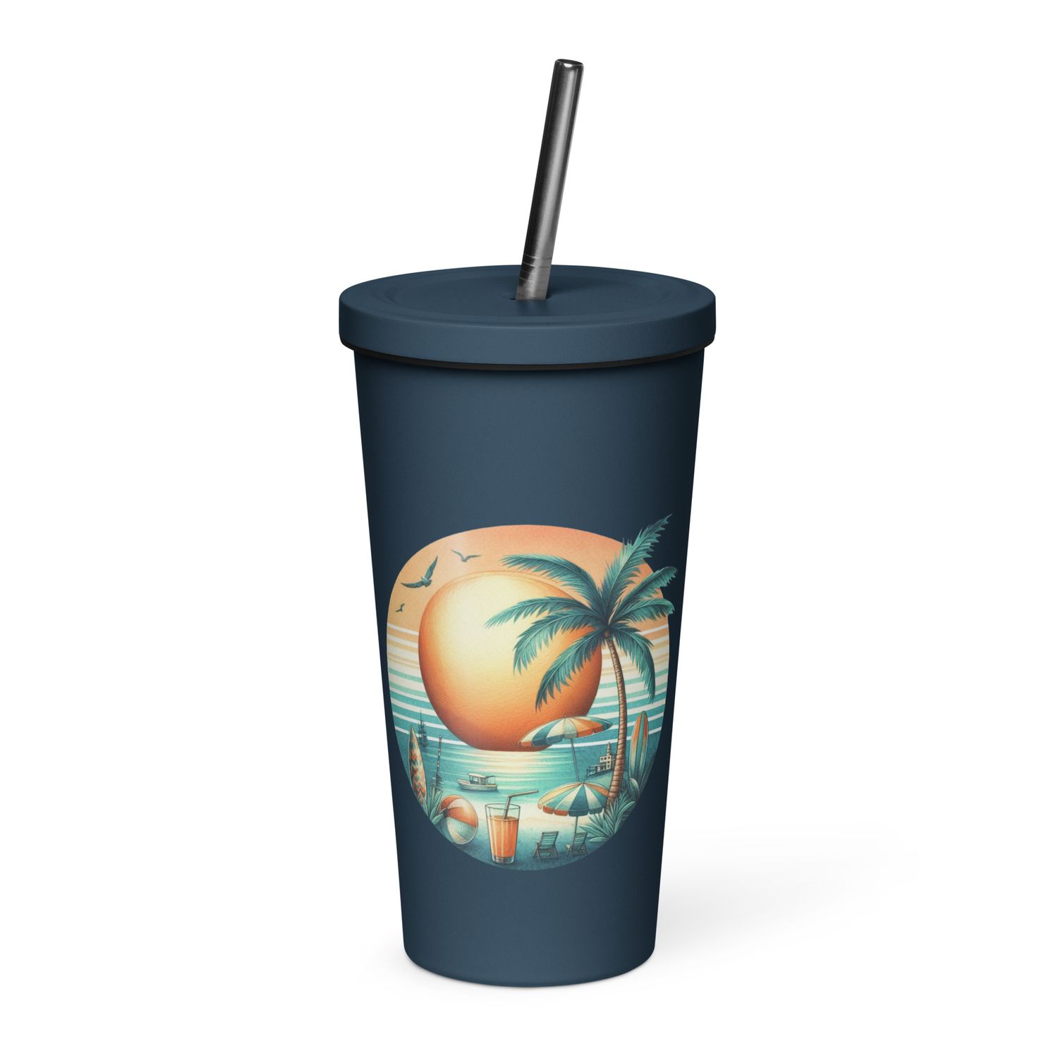Summer Vacation Vibes (2) Insulated Tumbler with a Straw