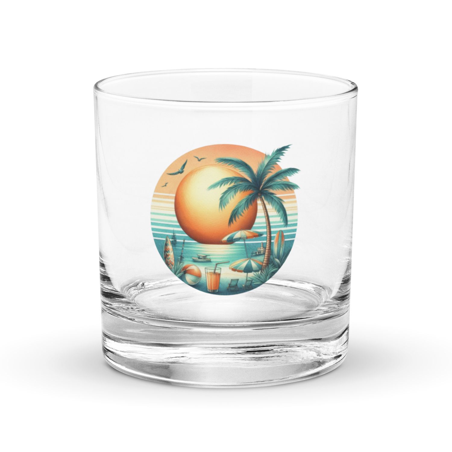 Summer Vacation Vibes (2) Rocks Glass