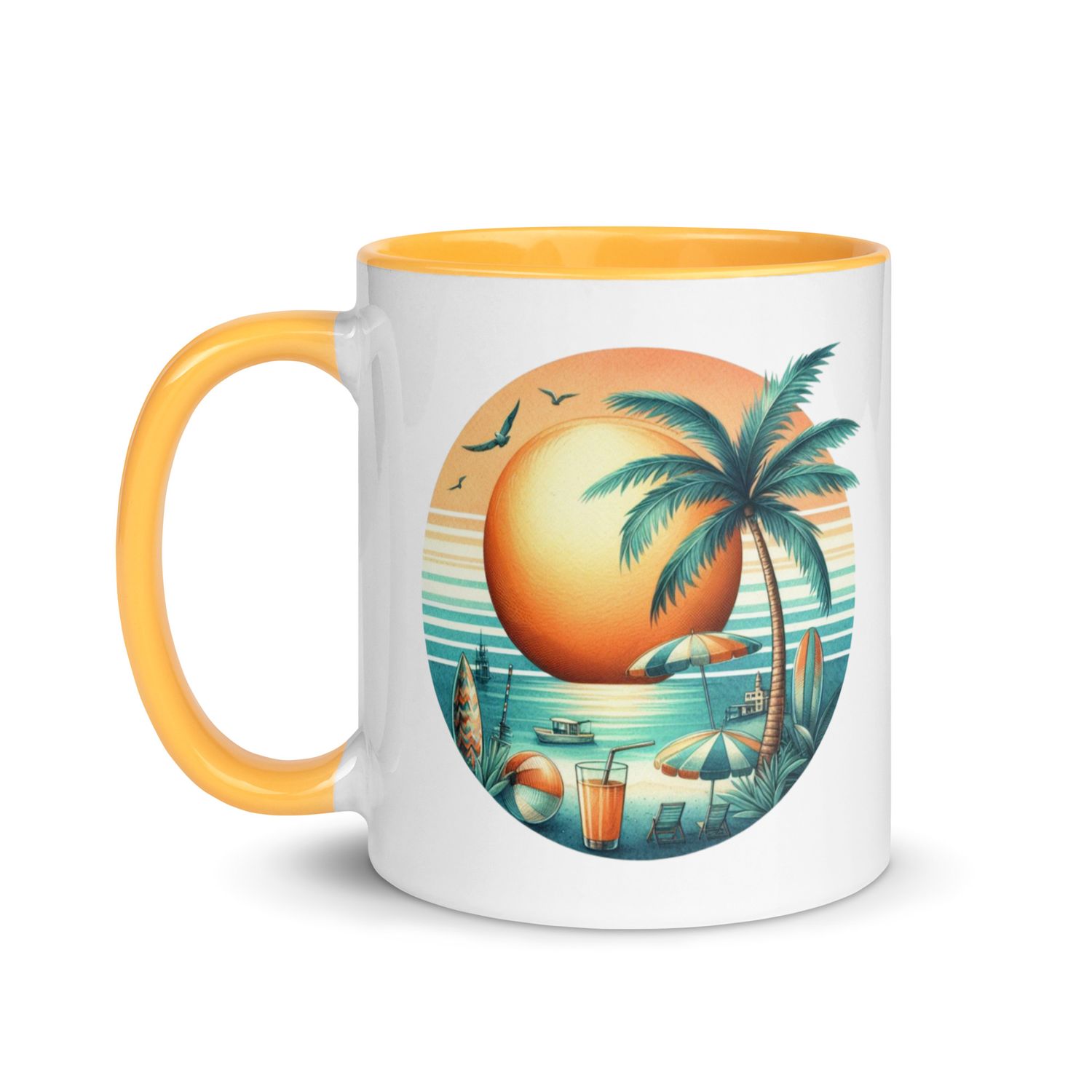 Summer Vacation Vibes (3) Mug with Color Interior