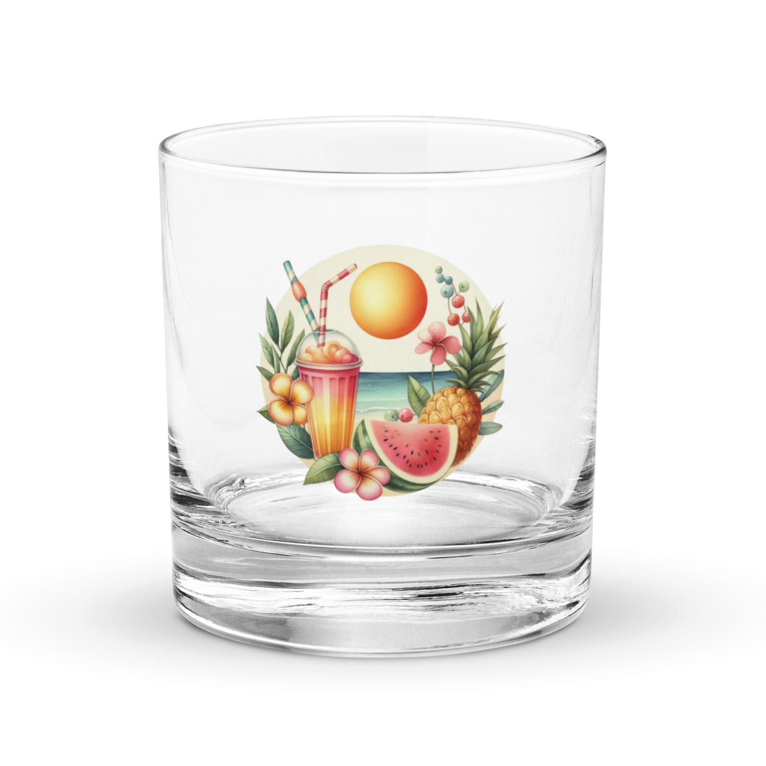 Summer Vacation Vibes (3) Rocks Glass