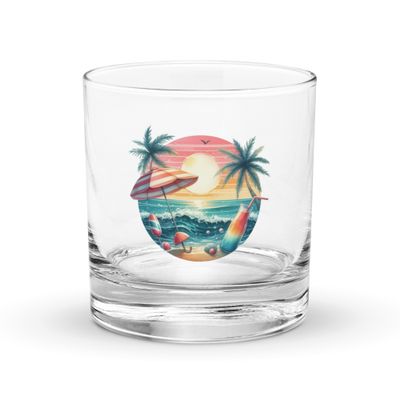 Summer Vacation Vibes (4) Rocks Glass