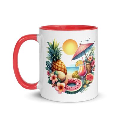 Summer Vacation Vibes (5) Mug with Color Interior