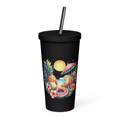 Summer Vacation Vibes (5) Insulated Tumbler with a Straw