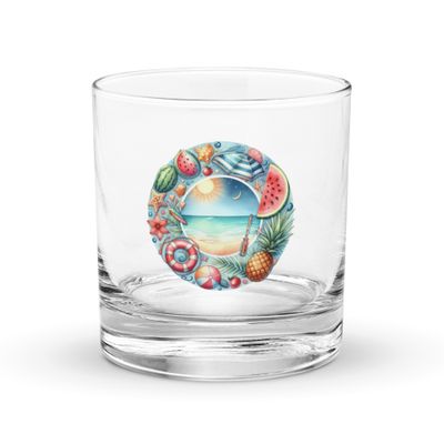 Summer Vacation Vibes (7) Rocks Glass