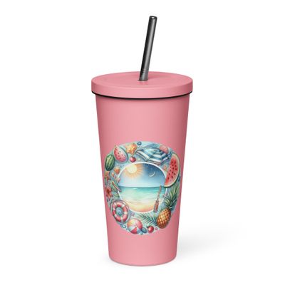 Summer Vacation Vibes (7) Insulated Tumbler with a Straw