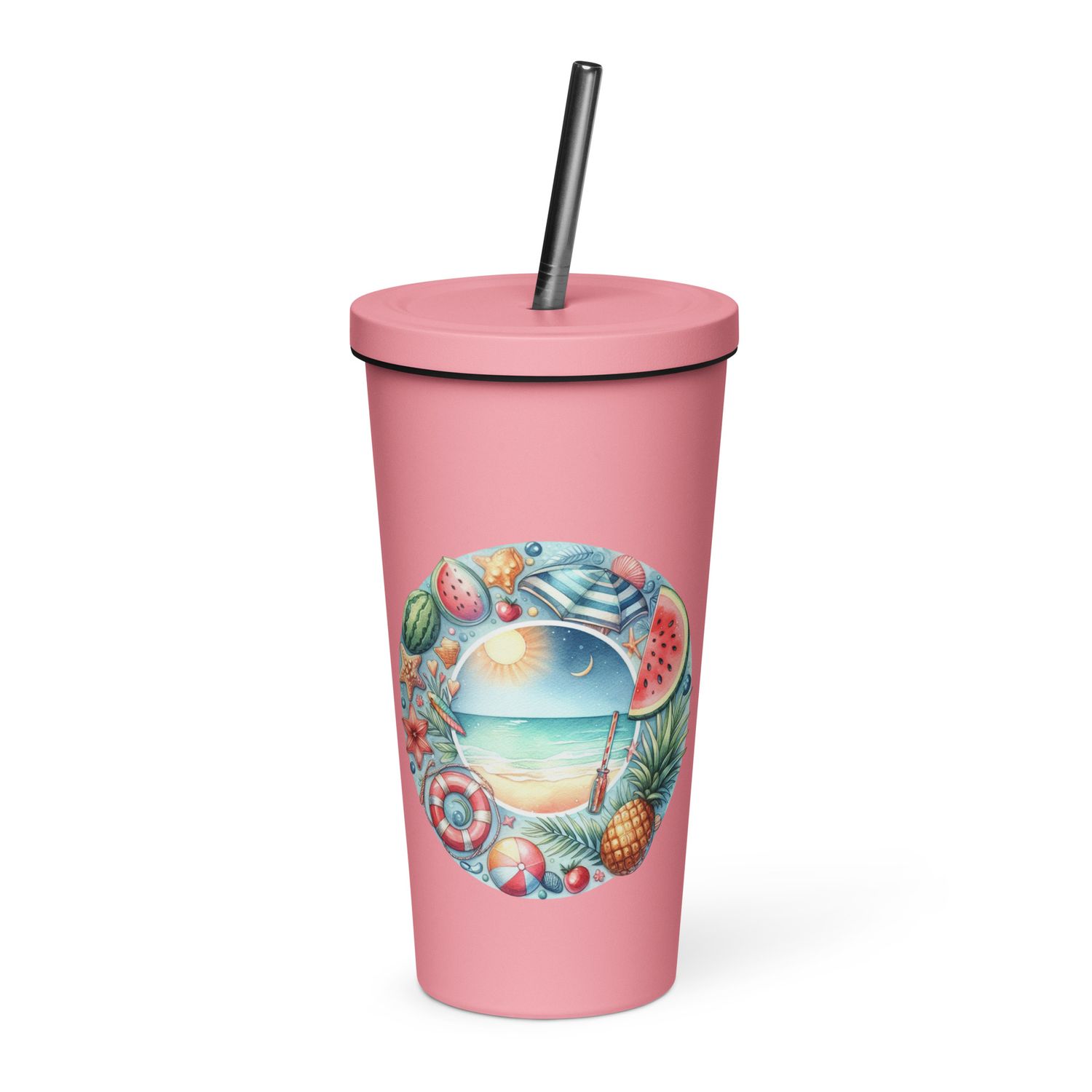 Summer Vacation Vibes (7) Insulated Tumbler with a Straw