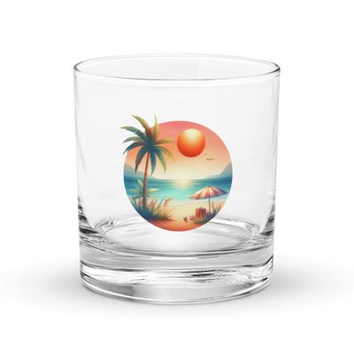 Summer Vacation Vibes (6) Rocks Glass