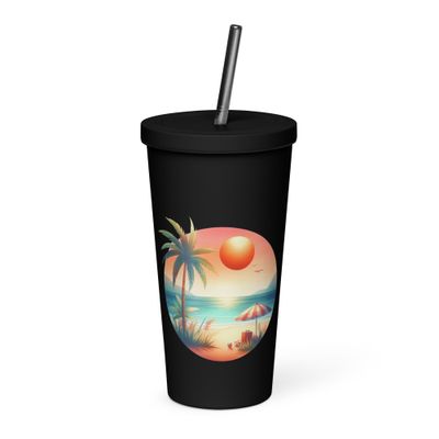 Summer Vacation Vibes (6) Insulated Tumbler with a Straw