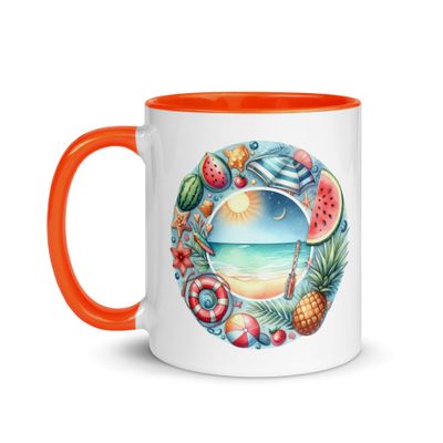Summer Vacation Vibes (7) Mug with Color Interior