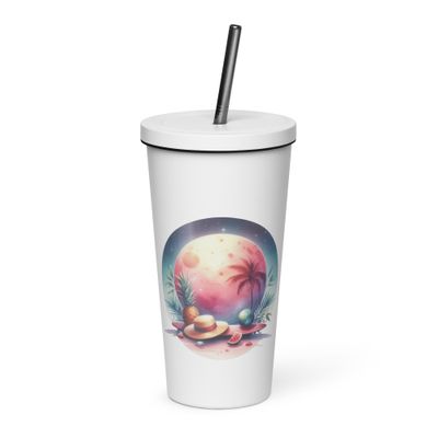 Summer Vacation Vibes (8) Insulated Tumbler with a Straw