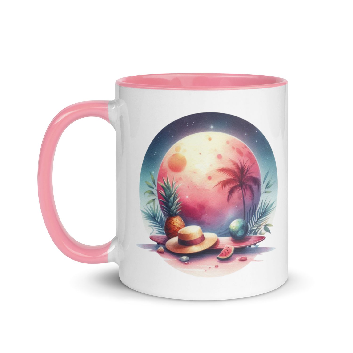 Summer Vacation Vibes (8) Mug with Color Interior