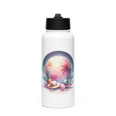 Summer Vacation Vibes (8) Stainless Steel Water Bottle with a Straw Lid