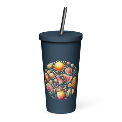 Summer Vacation Vibes (9) Insulated Tumbler with a Straw