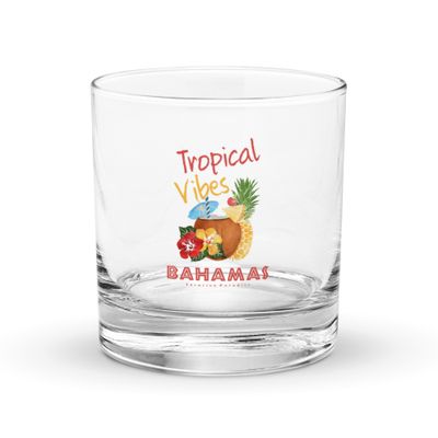 Bahamas Tropical Vibes Rocks Glass