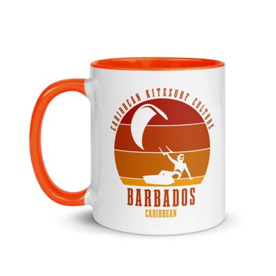 Barbados Kitesurfing Caribbean Kitesurfer Mug with Color Interior