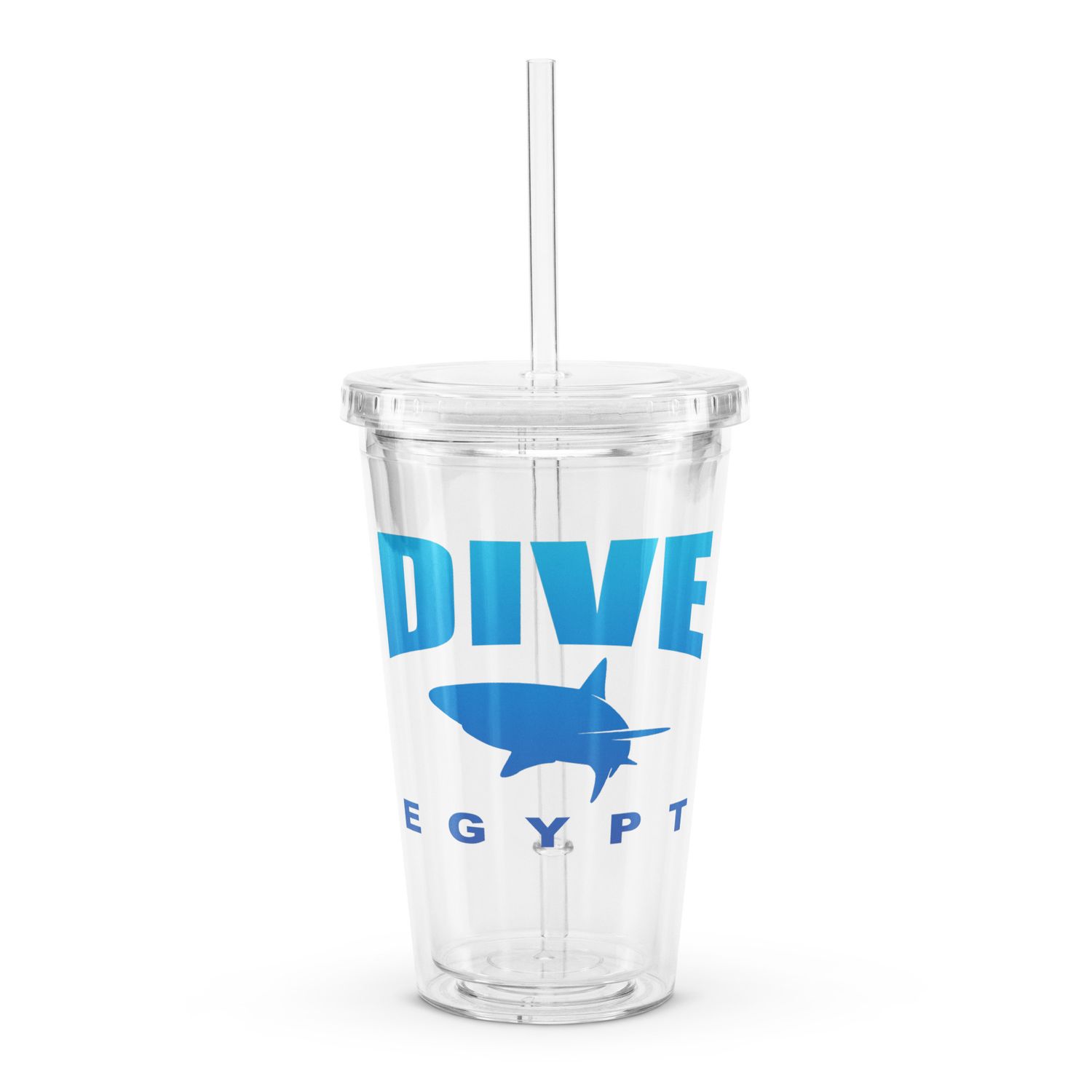 Dive Egypt with Shark, Scuba Diving in Egypt with Sharks Clear Plastic InsulatedTumbler