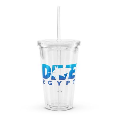 Dive Egypt with Shark, Scuba Diving in Egypt Clear Plastic Insulated Tumbler