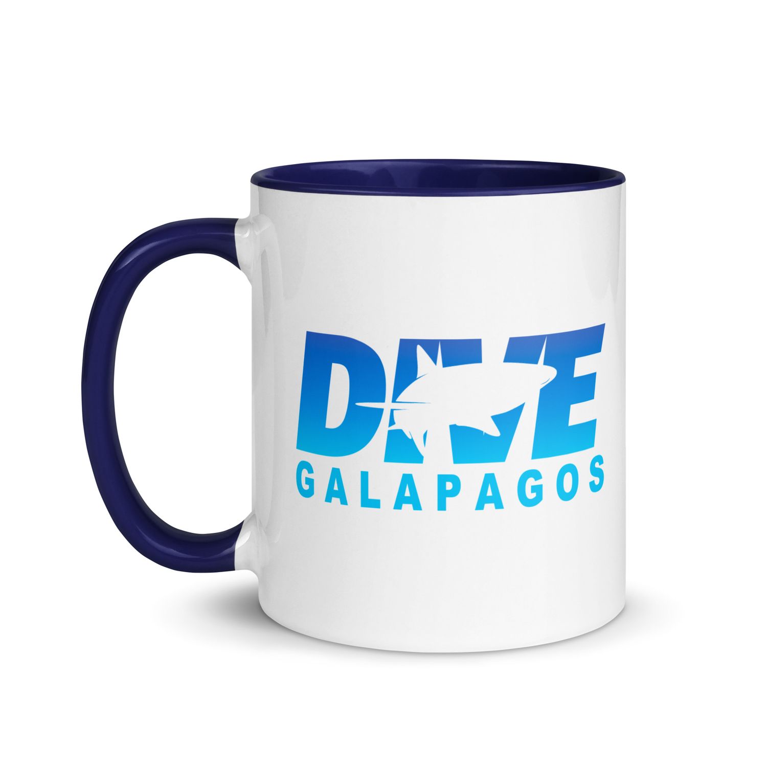 Dive Galapagos with Sharks, Scuba Diving at the Galapagos Islands Mug with Color Interior
