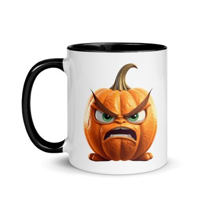 Halloween Angry Pumpkin 1 Mug with Color Interior