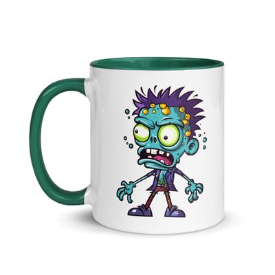 Halloween Cartoon Zombie 1 Mug with Color Interior