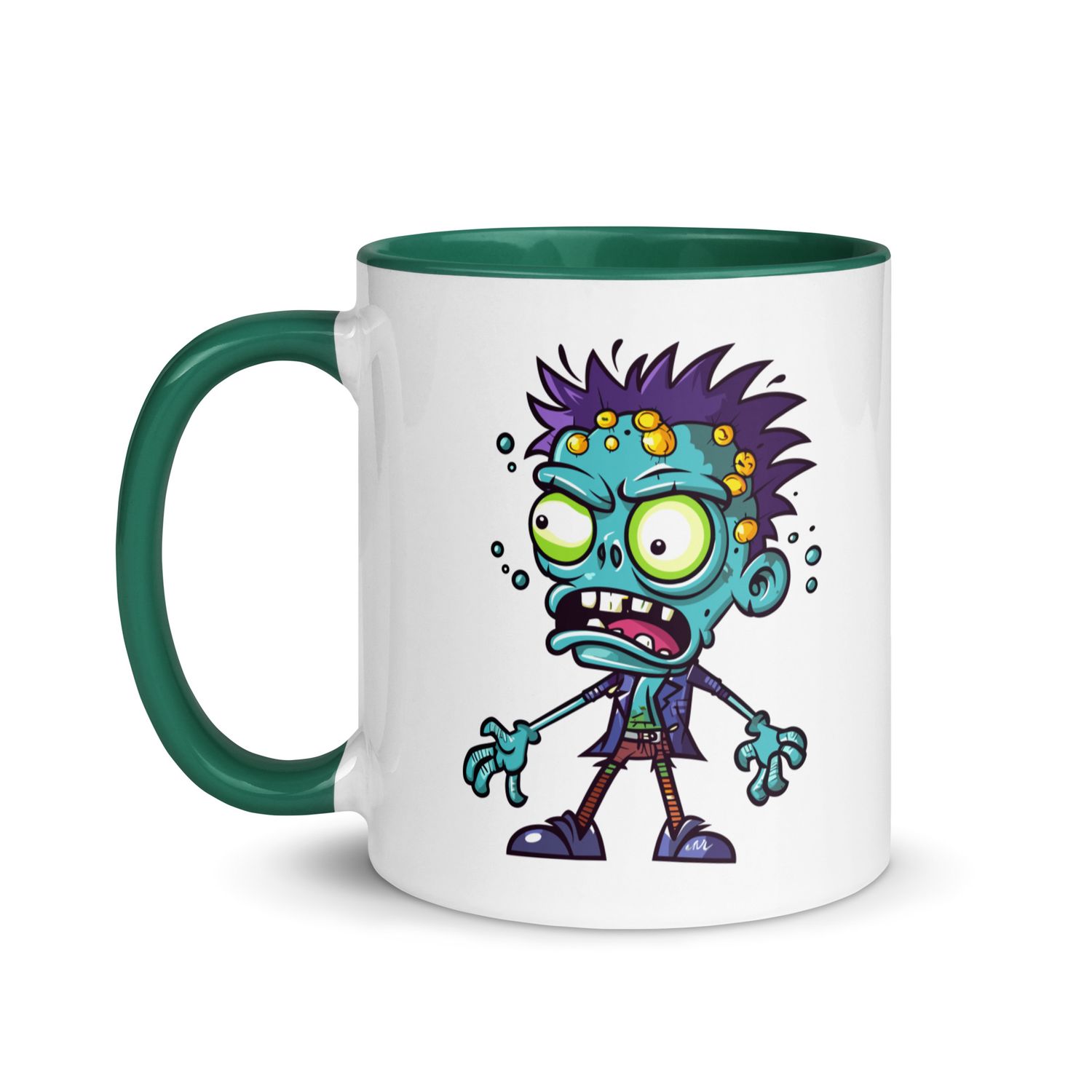 Halloween Cartoon Zombie 1 Mug with Color Interior