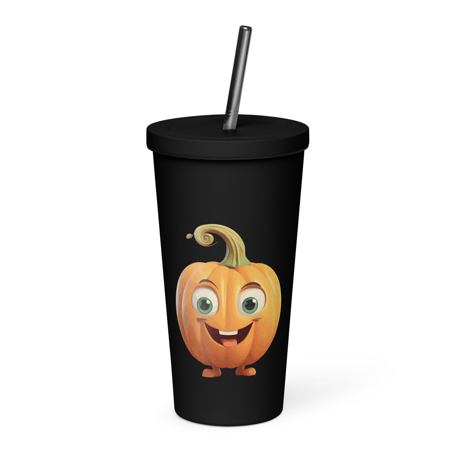 Halloween Happy Pumpkin 1 Insulated Tumbler with a Straw
