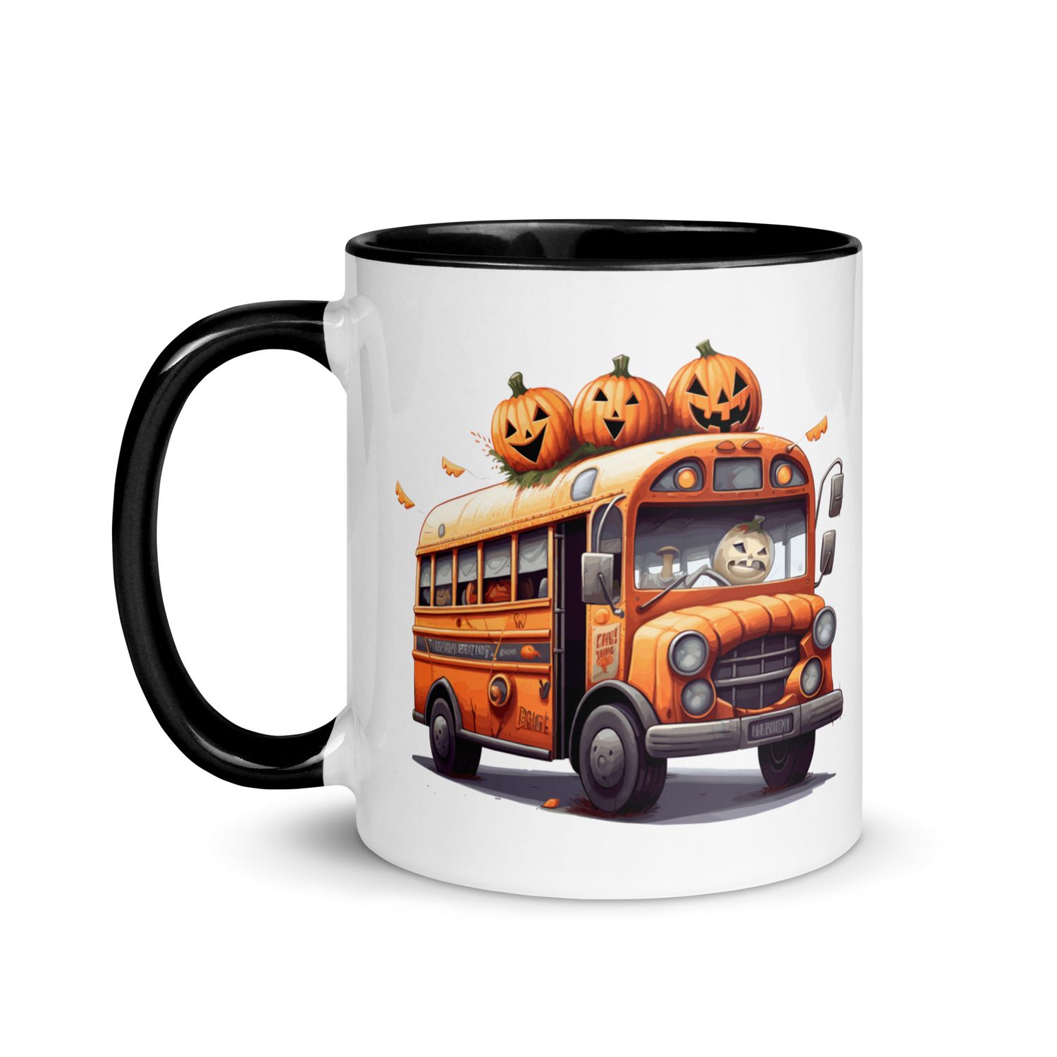 Halloween Haunted Bus 1 Mug with Color Interior