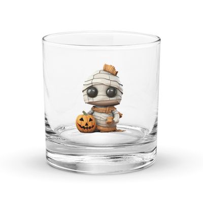 Halloween Mummy 1 Rocks Glass