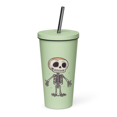 Halloween Skeleton 1 Insulated Tumbler with a Straw