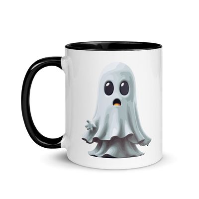 Halloween White Ghost 1 Mug with Color Interior