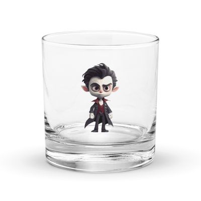 Halloween Vampire Boy 1 Rocks Glass