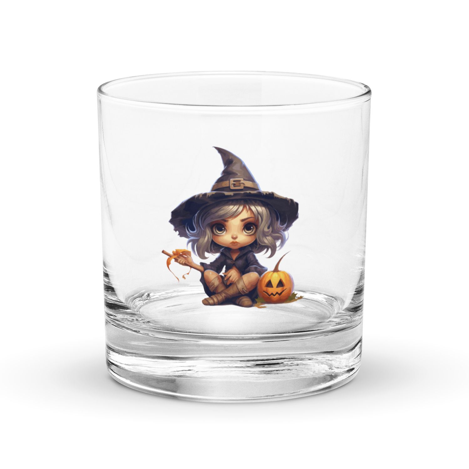 Halloween Witch 1 Rocks Glass