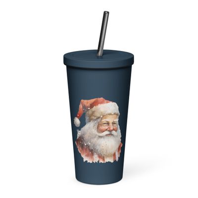 Santa Claus 1 Insulated Tumbler with a Straw