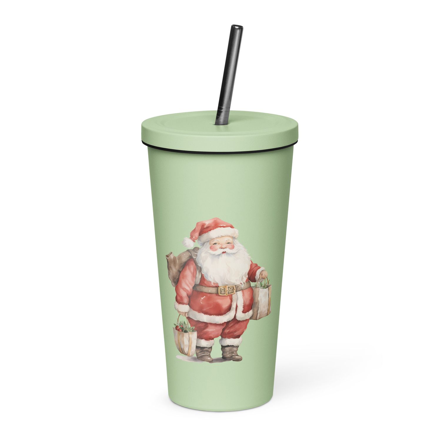 Santa Claus (#10) Insulated Tumbler with a Straw